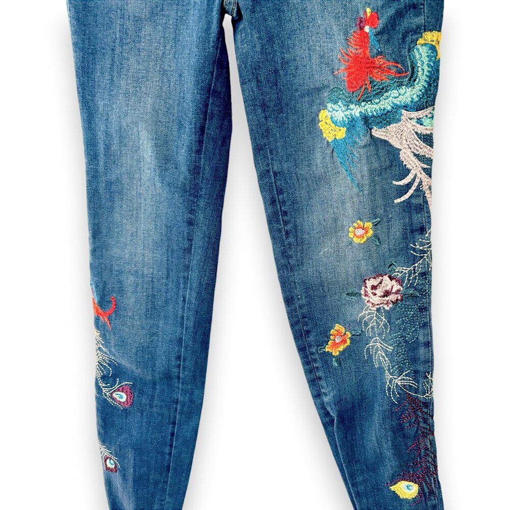Free People Phoenix & Floral Embroidered Skinny Jeans - Picture 9 of 13